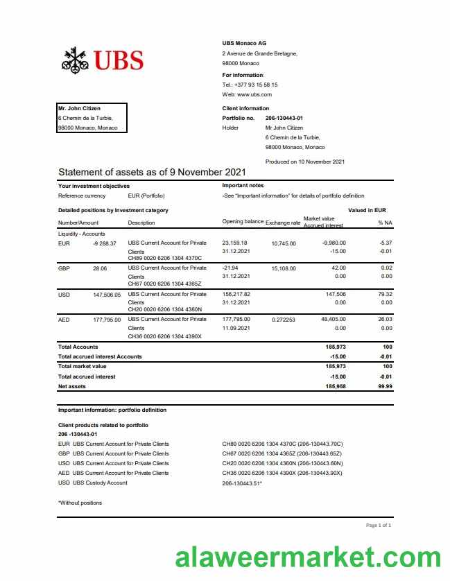 Monaco UBS excel pdf